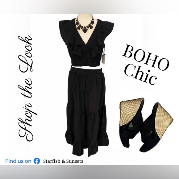 Tory Burch Kristen Black Suede Slip On Wedge Espadrilles Heels Size 9.5 MINT - Picture 9 of 16